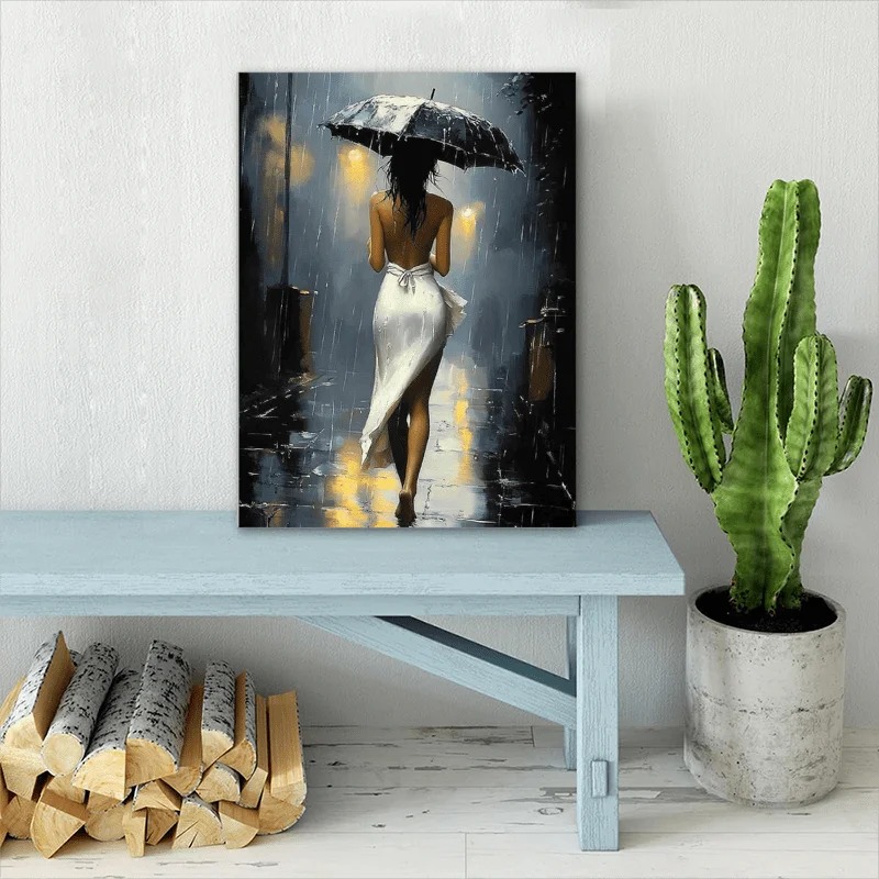 [Elegant Style] Romantic Rainy - огляд і ціна Abstract Oil Painting